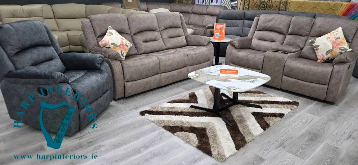 3+2 / 3+1+1 Recliner Sets With Free Delivery - Image 1