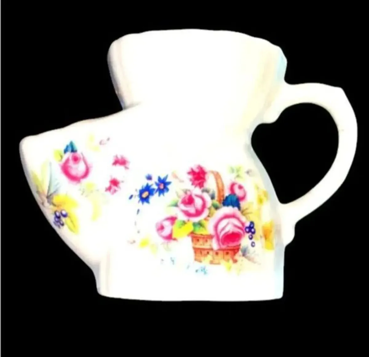 Pristine Vintage Floral Shaving Scuttle Mug - Image 4