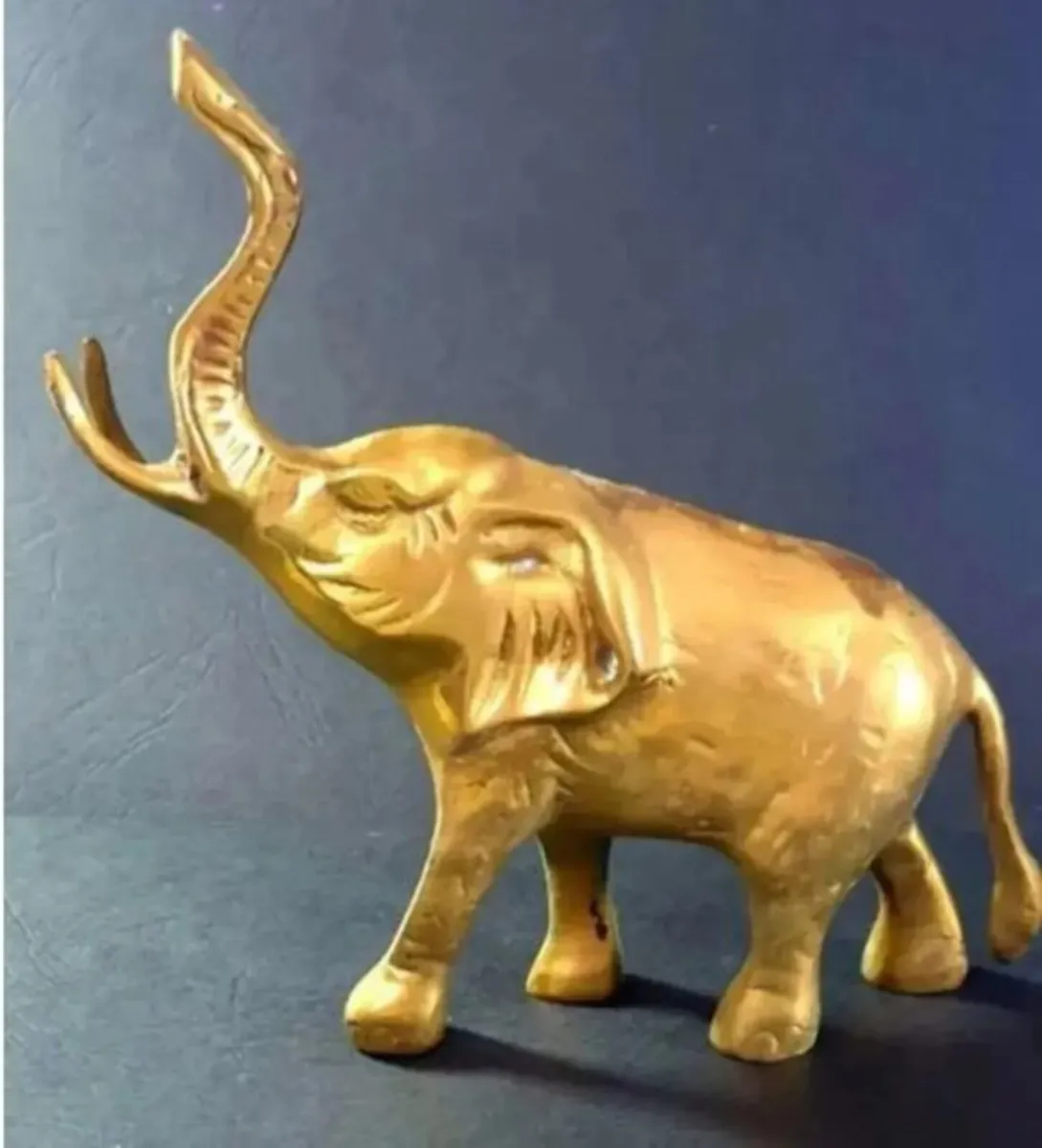 Vintage Brass Elephant Pristine - Image 4