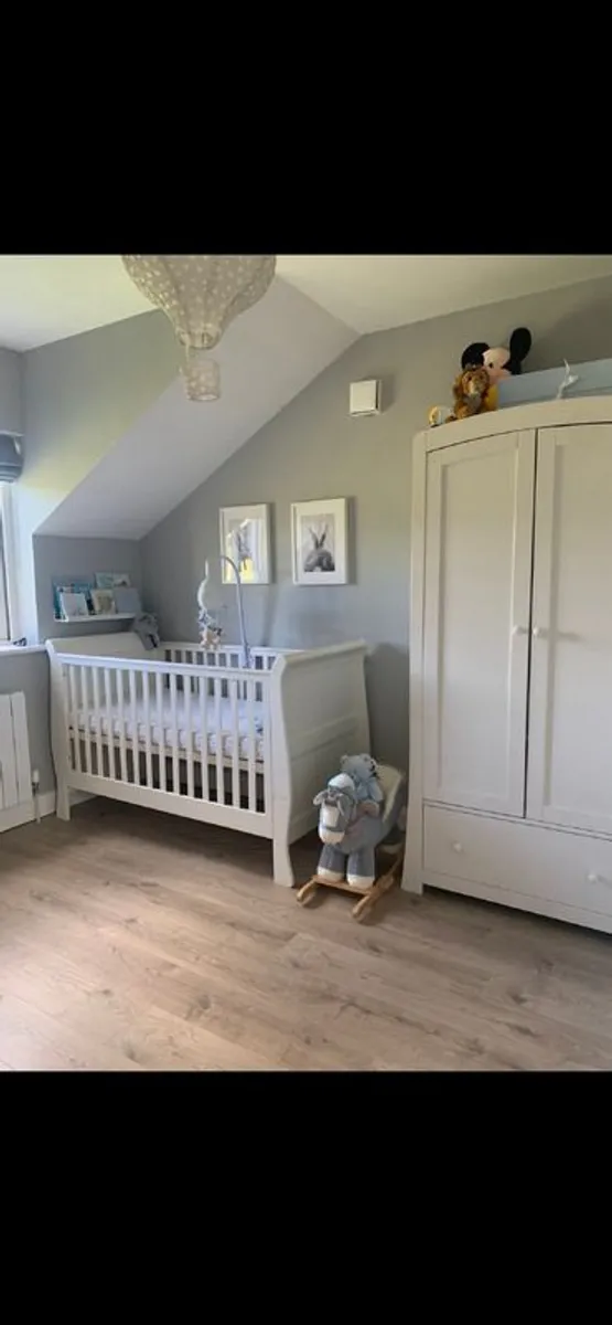 Mamas and Papas Cotbed, Dresser and Wardrobe set - Image 1