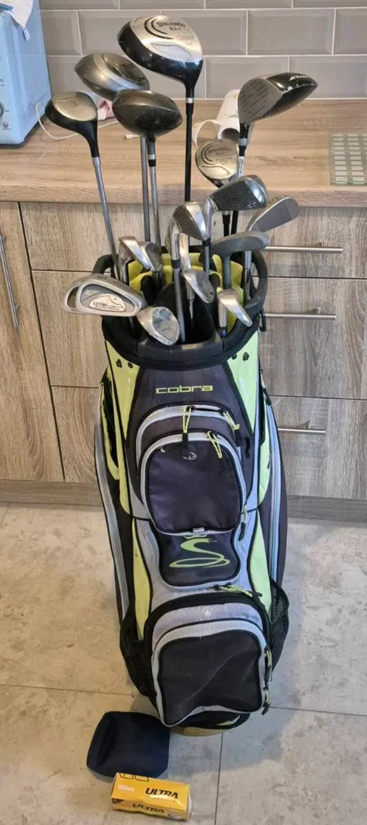 Complete Golf Club Set & Cobra Cart Bag + Balls – - Image 1