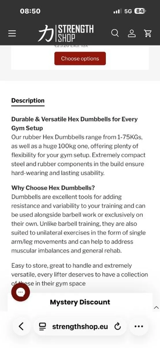 60kg Rubber Hex Dumbbell, Selling 120 Euro, Originally 205 Euro - Image 3