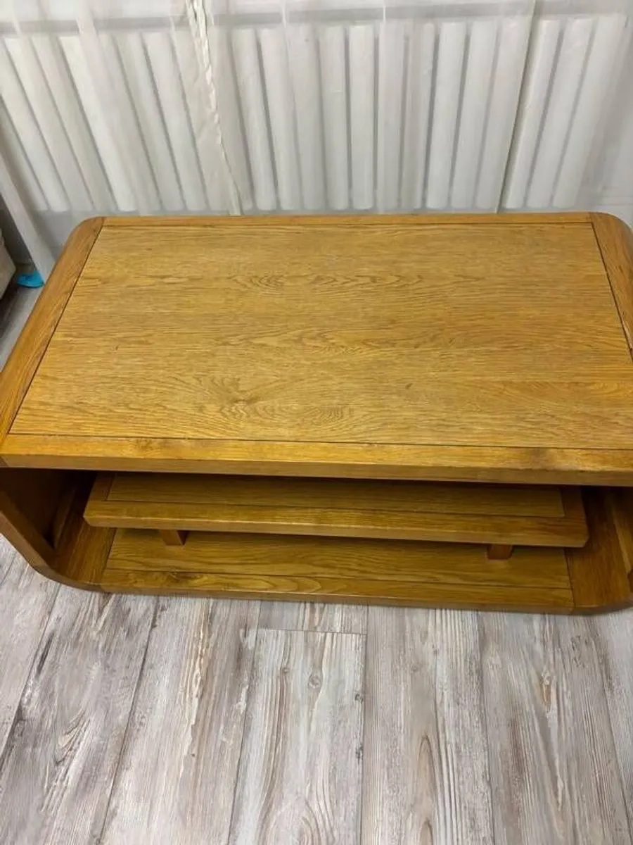 TV stand and  coffee table -  solid oak - Image 4