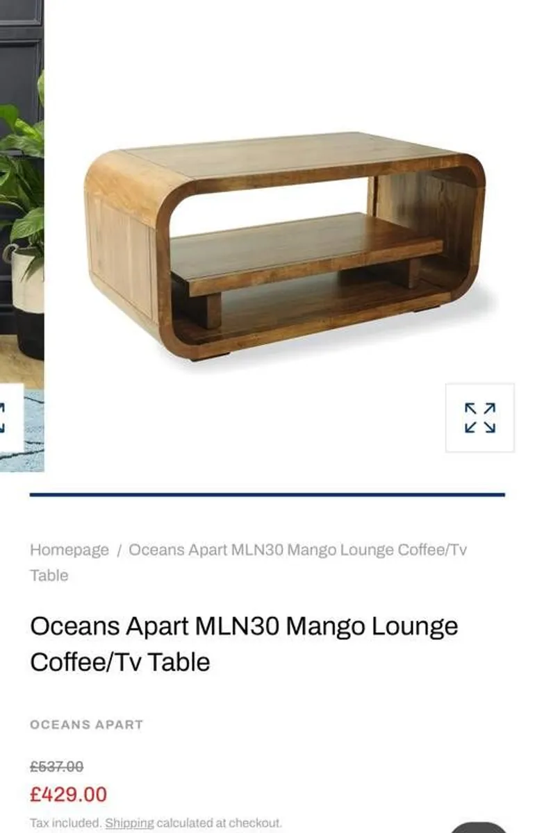 TV stand and  coffee table -  solid oak - Image 2