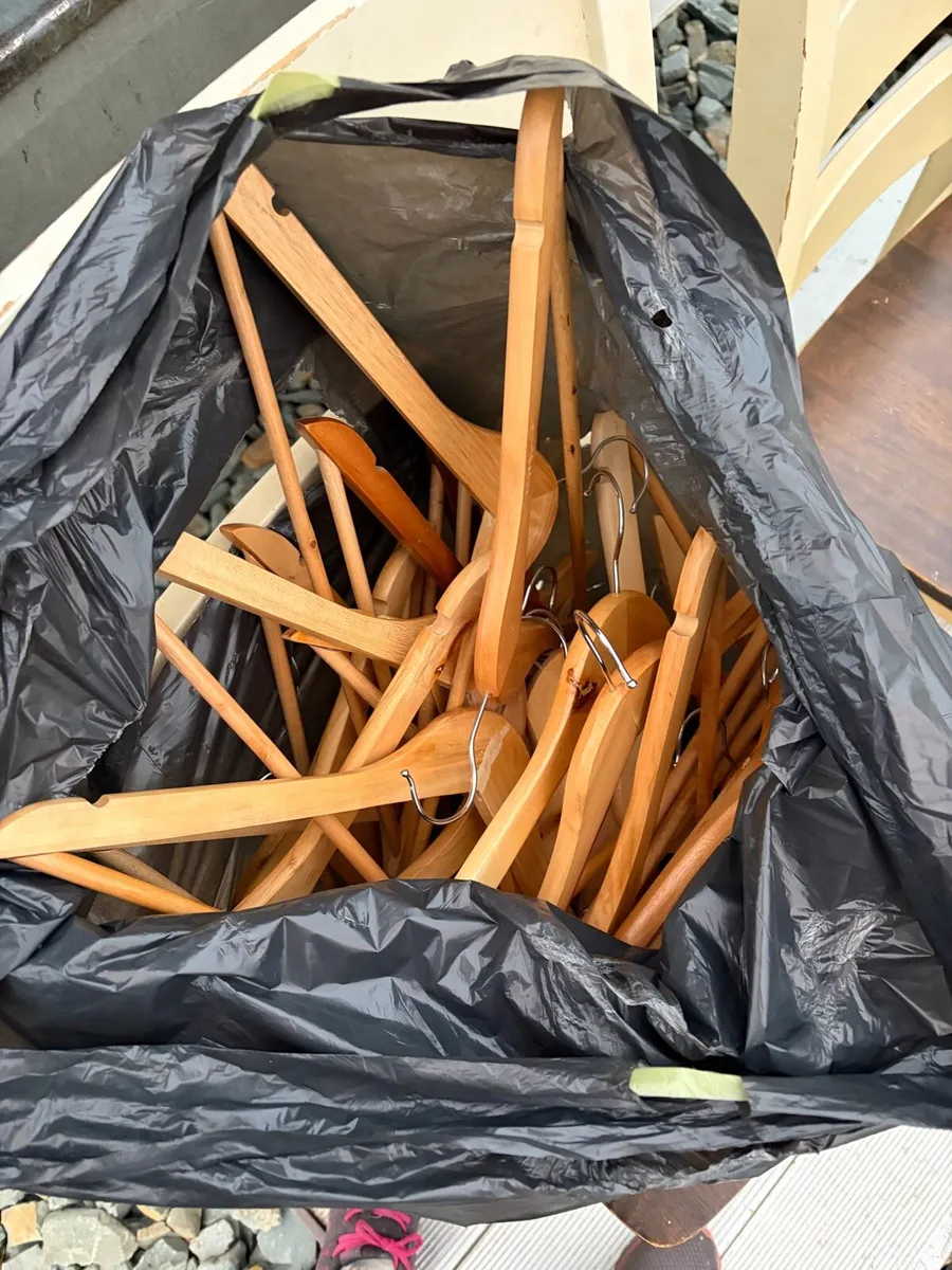 bag of wooden hangers €10 - Image 2
