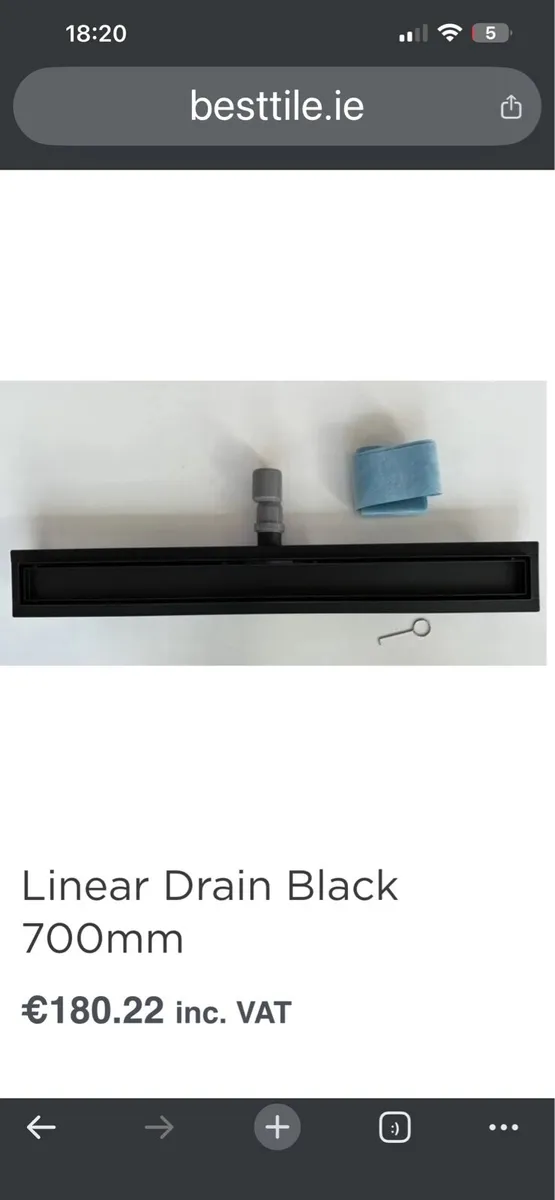 Linear drain black