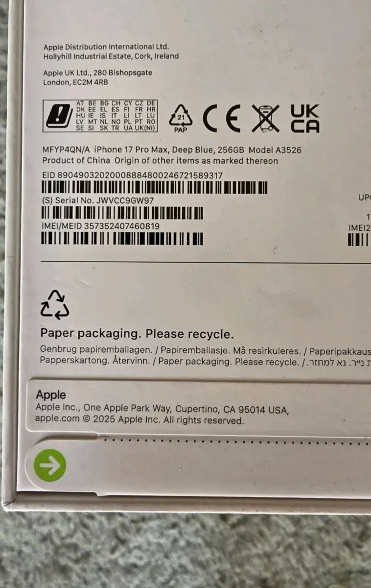 Apple Iphone 17 Pro Max 256GB IRISH - Image 3