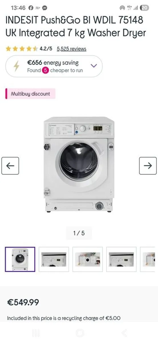 Indesit Washerdryer - Image 1