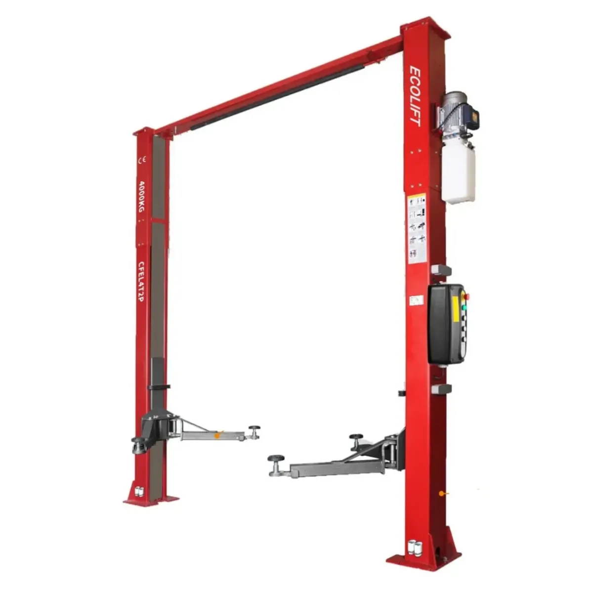 Clear Floor Lift 4 Ton 2 Post 3HP Ecolift 230v - Image 1