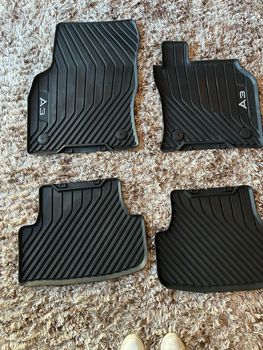 Rubber genuine Audi A3 car mats - Image 1