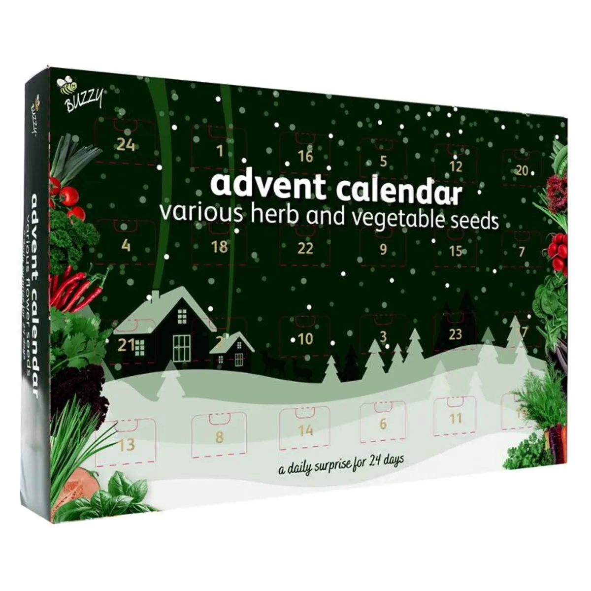 Buzzy Advent Calendar Herb and Vegetable seeds - Image 1