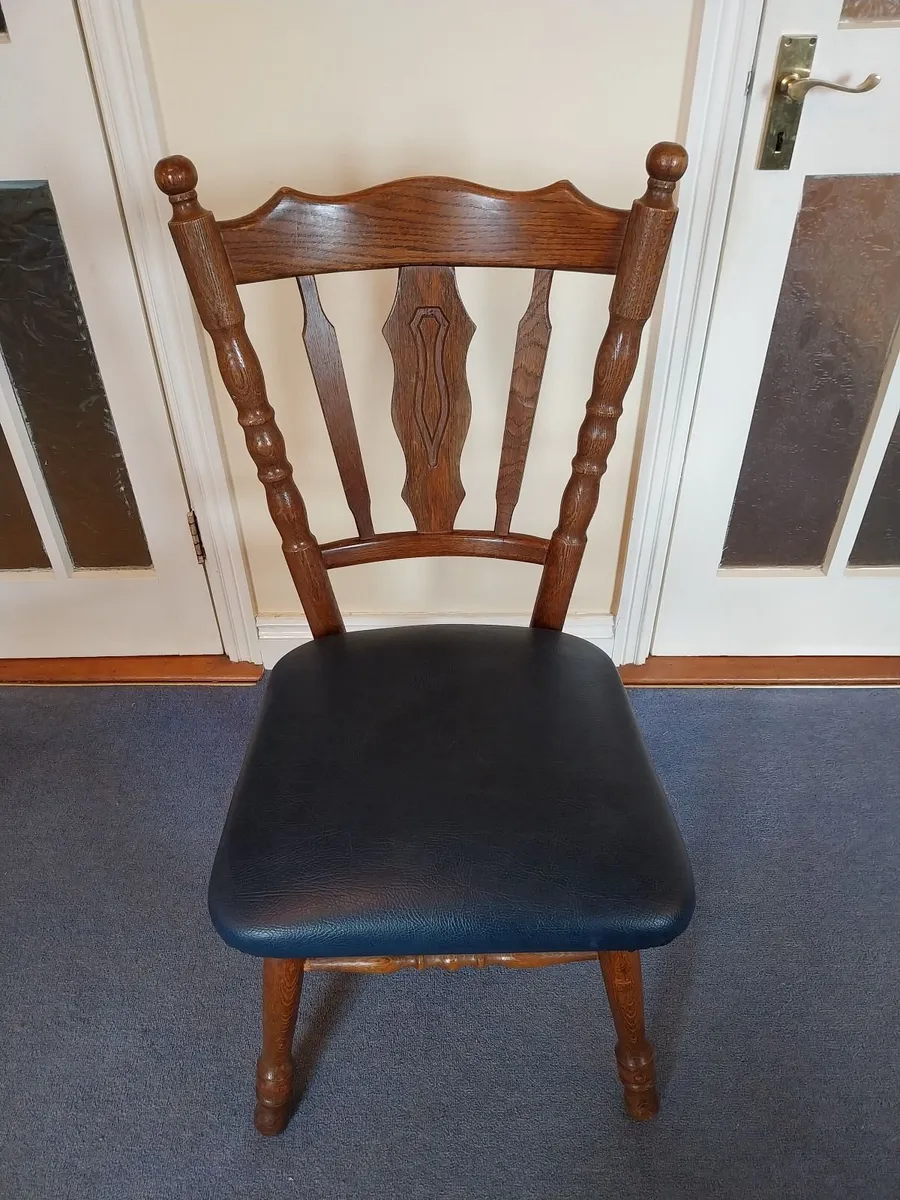 Solid Wood Table & 4 Chairs - Image 2