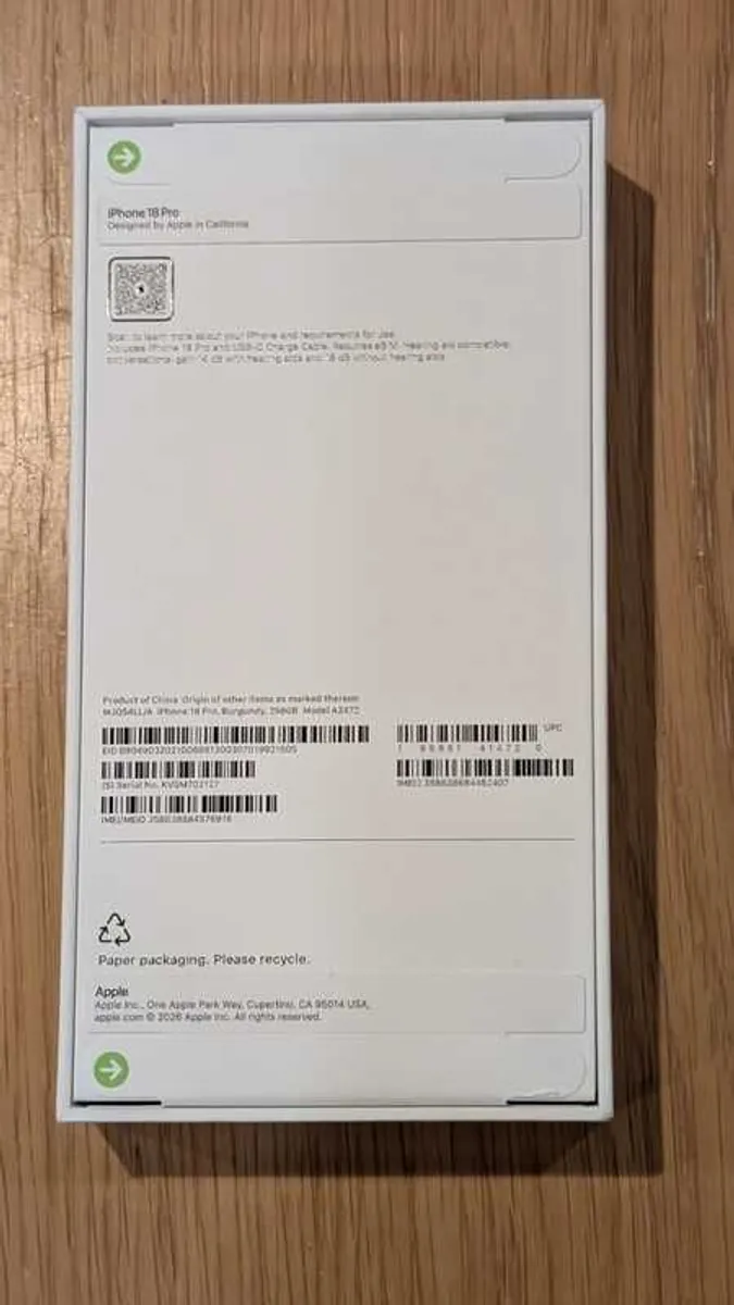 Apple iPhone 18 Pro 256GB - Burgundy - Image 2