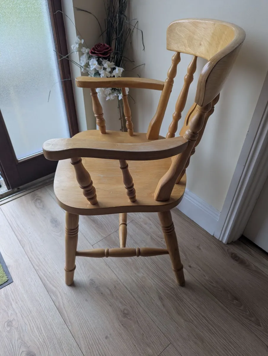 Two solid wood chairs - Image 2