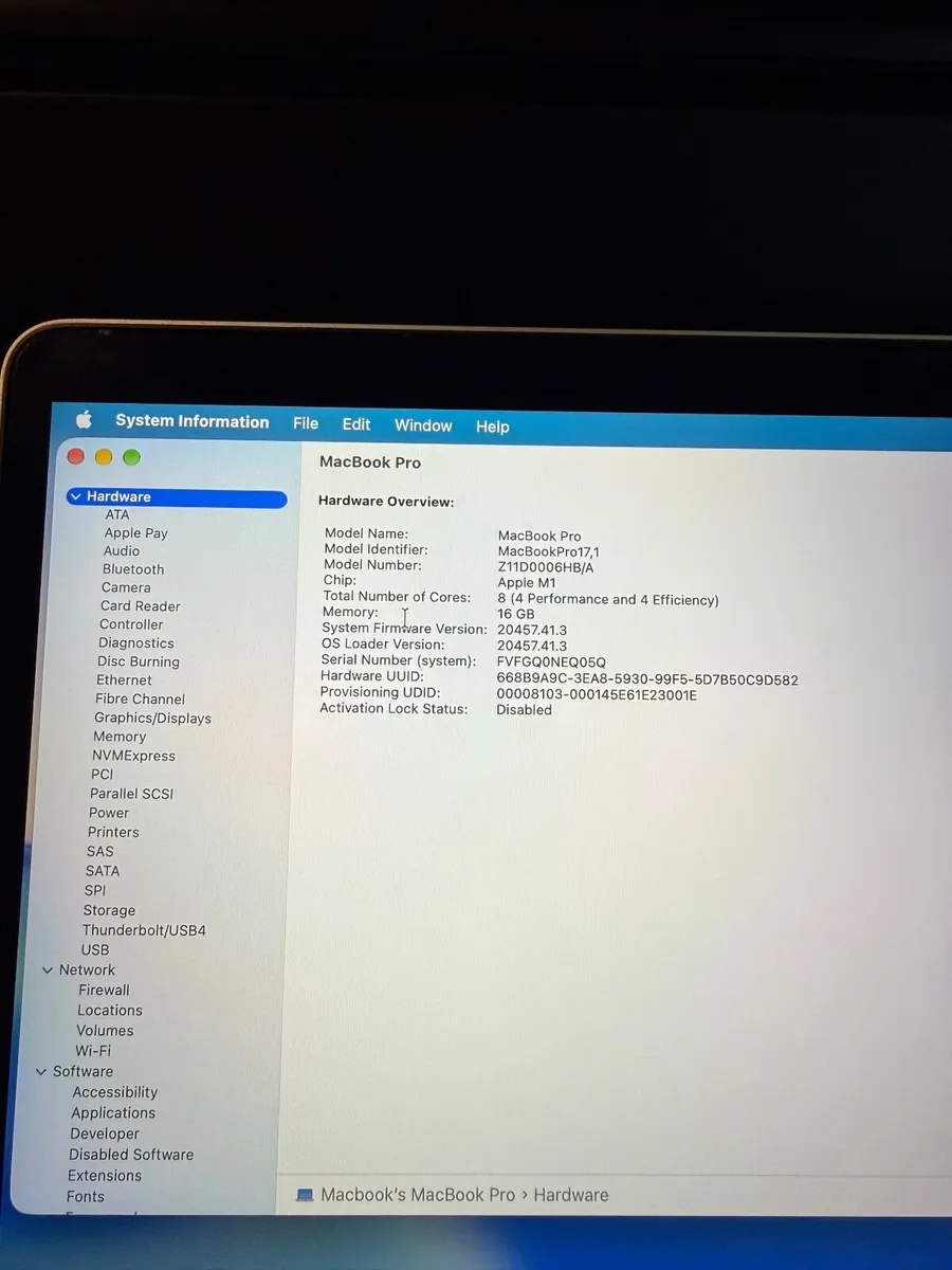 MacBook Pro 13 2020 M1 16GB/512SSD/356c - Image 3