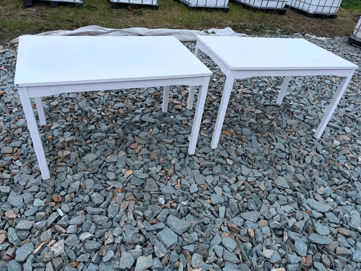 2 x white kitchen table ikea (white) - Image 1