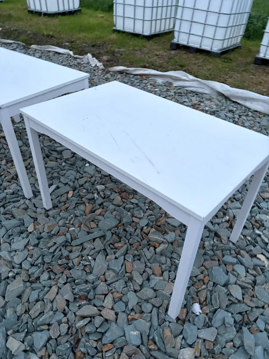 2 x white kitchen table ikea (white) - Image 2