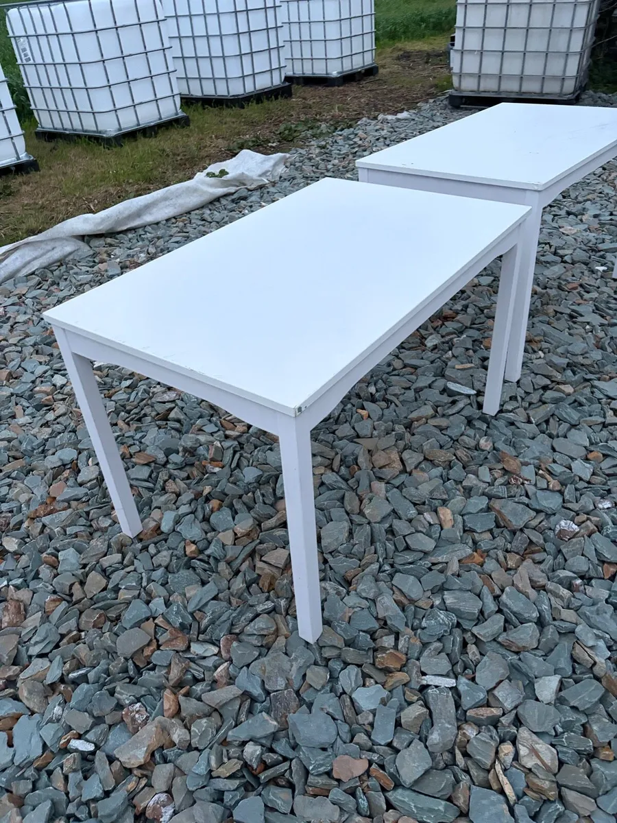 2 x white kitchen table ikea (white) - Image 4