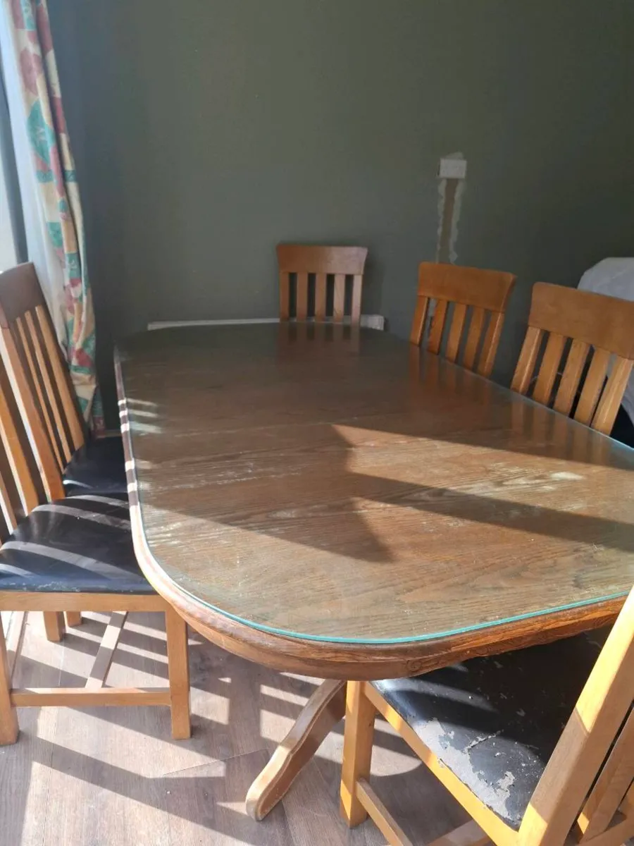 Large Table and Chairs (x6) - Image 2