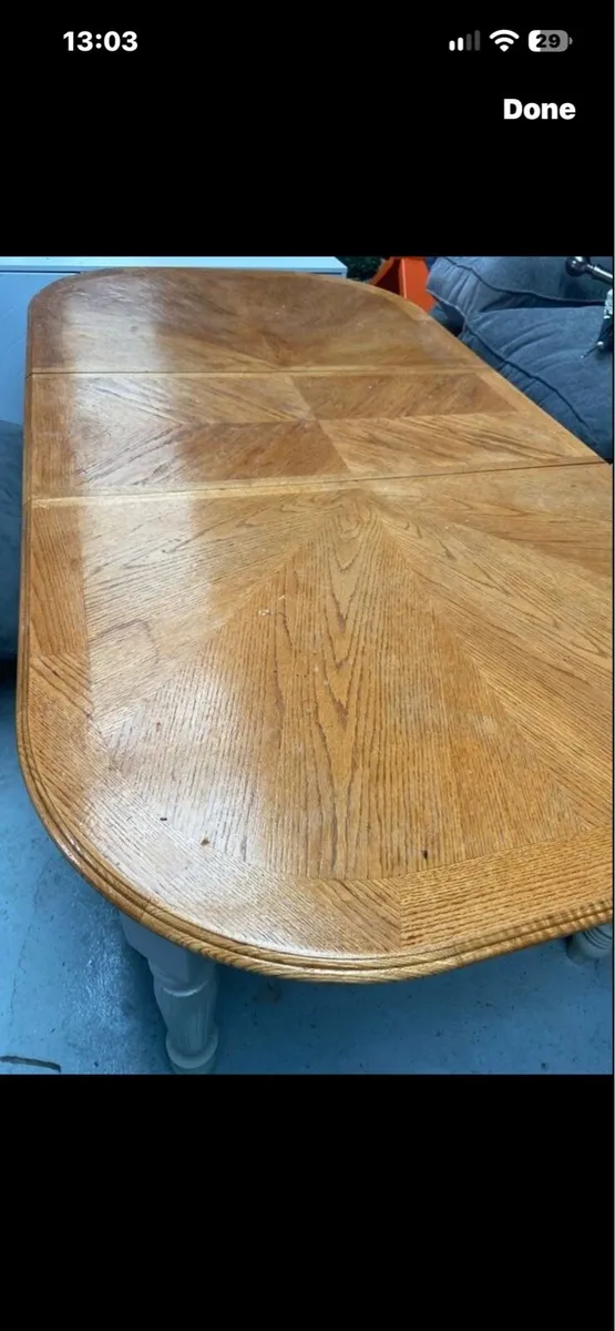 Solid Oak Extendable Dining Table - Image 1