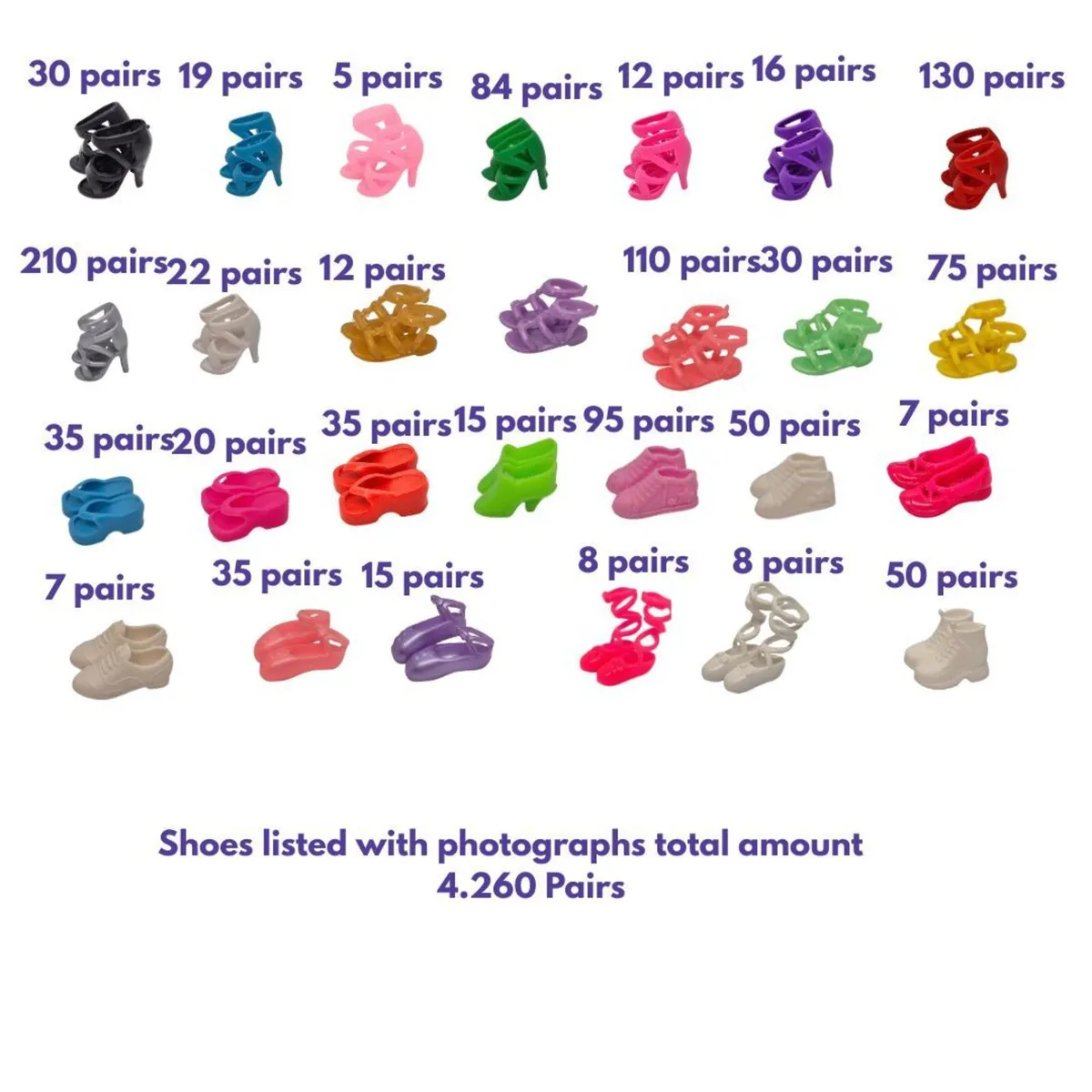 85Dolls, 1510 Outfits,4260 Shoes,834 Balls of Yarn - Image 2