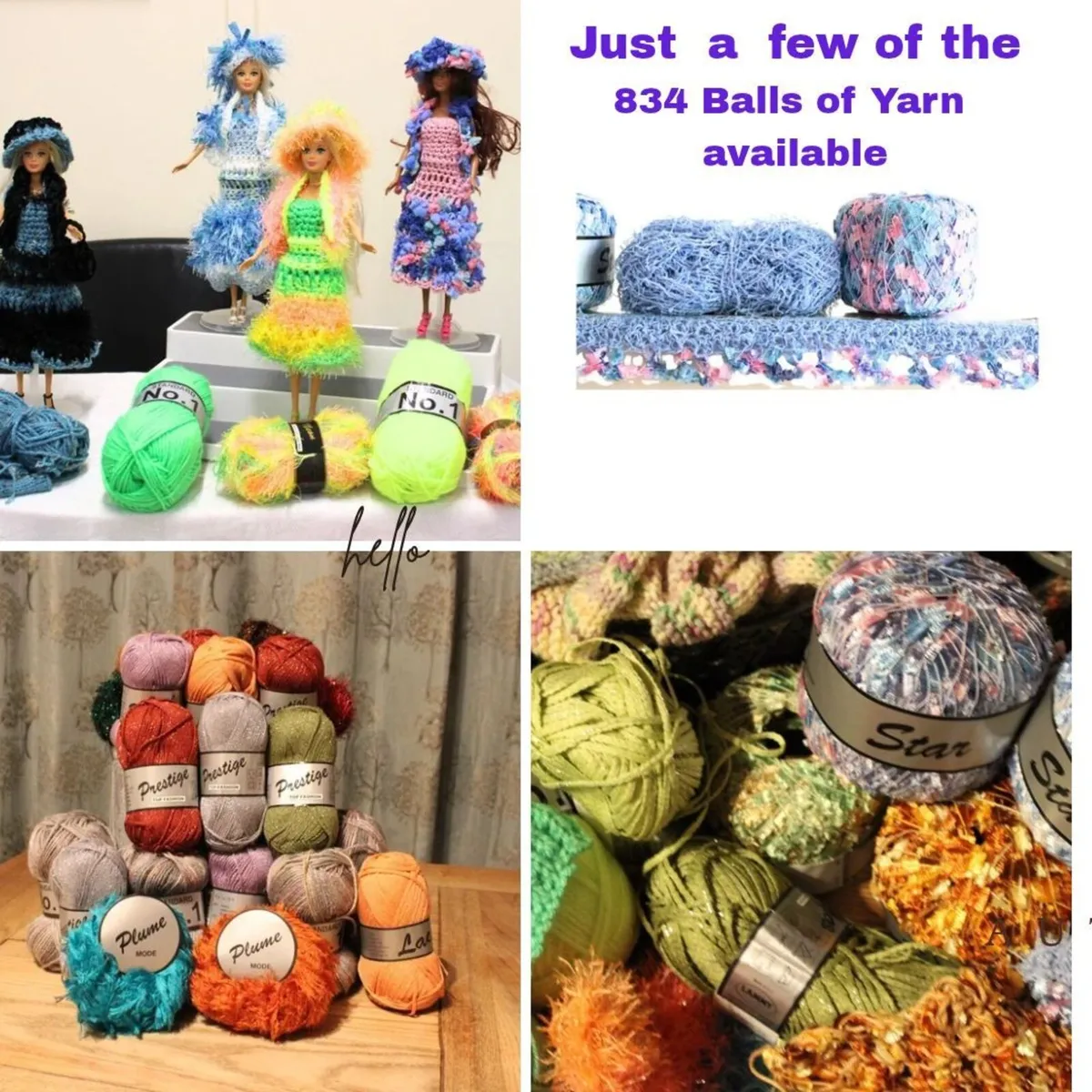 85Dolls, 1510 Outfits,4260 Shoes,834 Balls of Yarn - Image 4