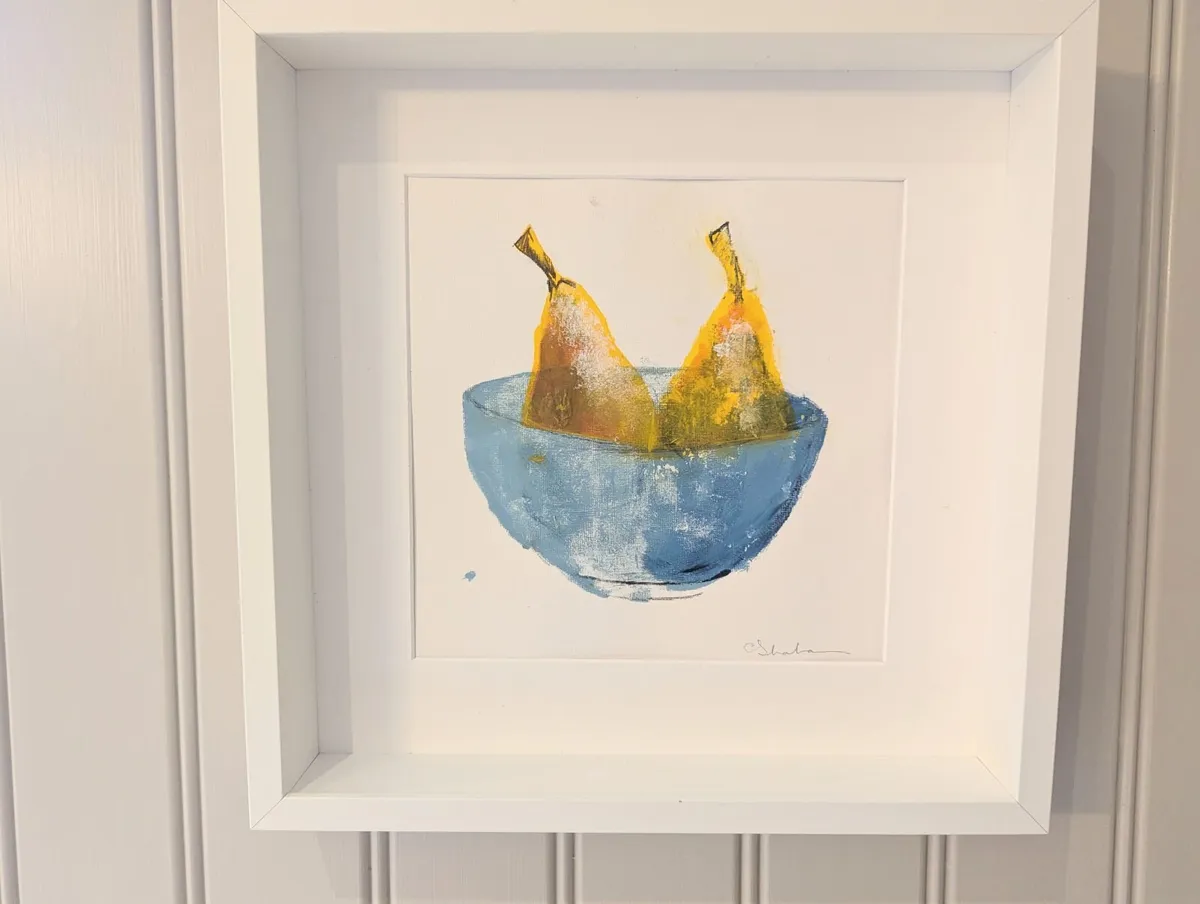 Signed Original Still Life in White Box Frame - Image 3
