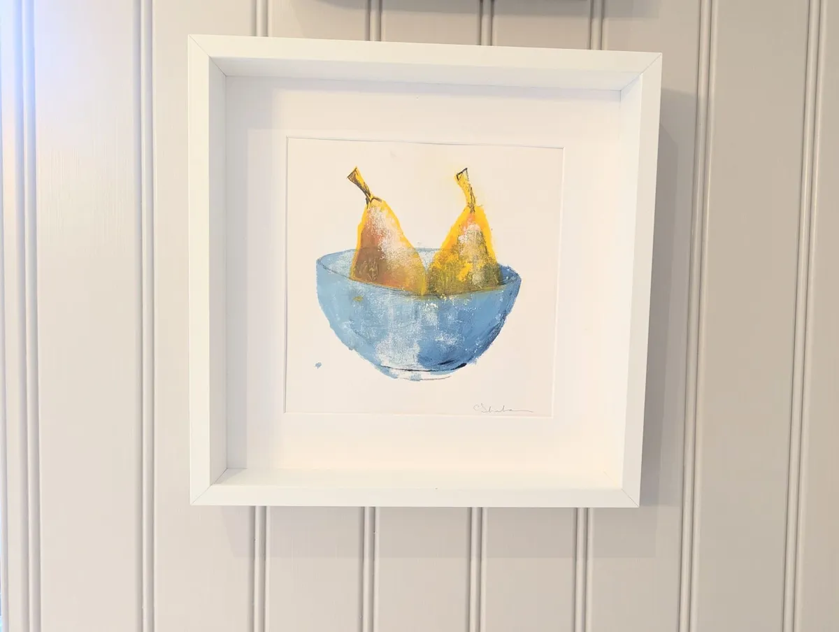 Signed Original Still Life in White Box Frame - Image 1