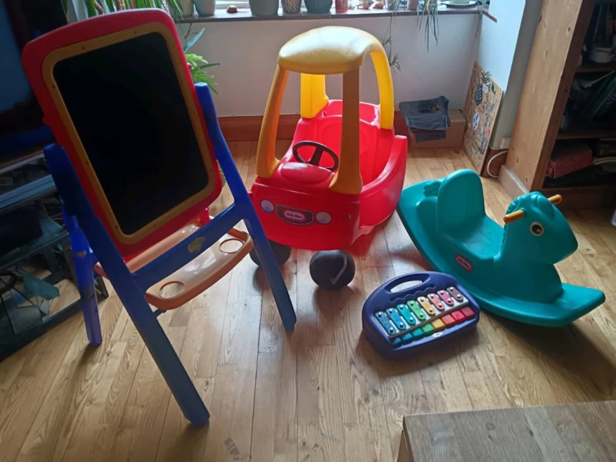 Little tikes car and rocking horse toys