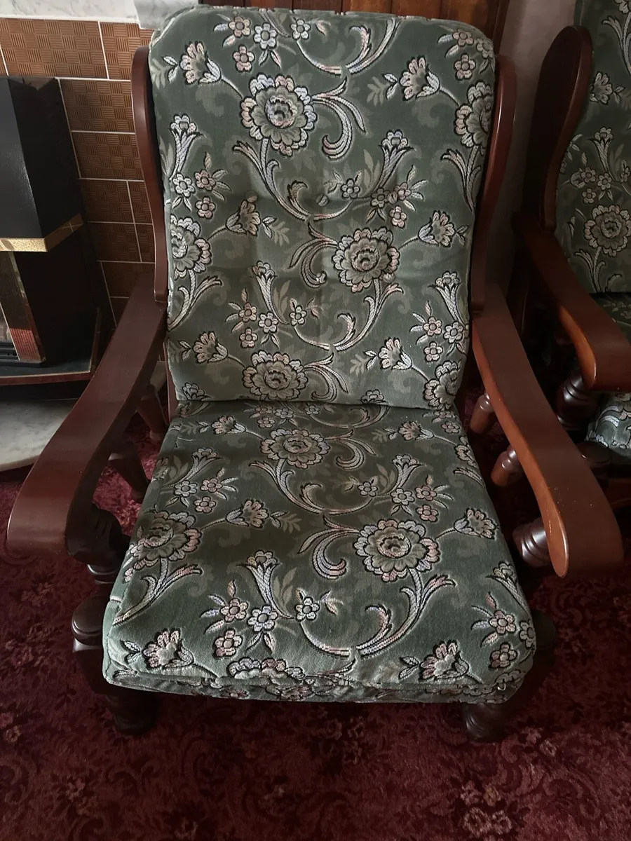 Solid oak armchair - Image 3