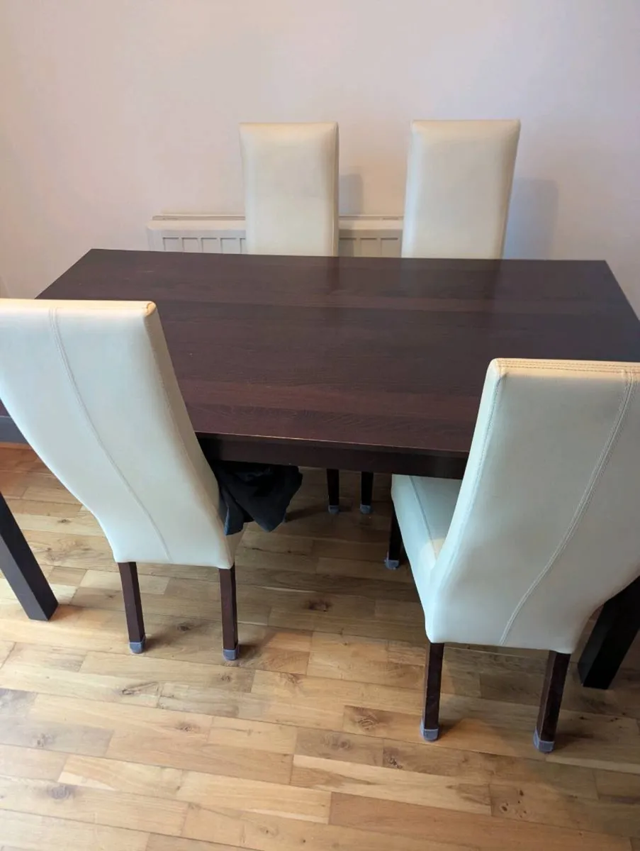 Dining room table and 4 chairs - Image 2