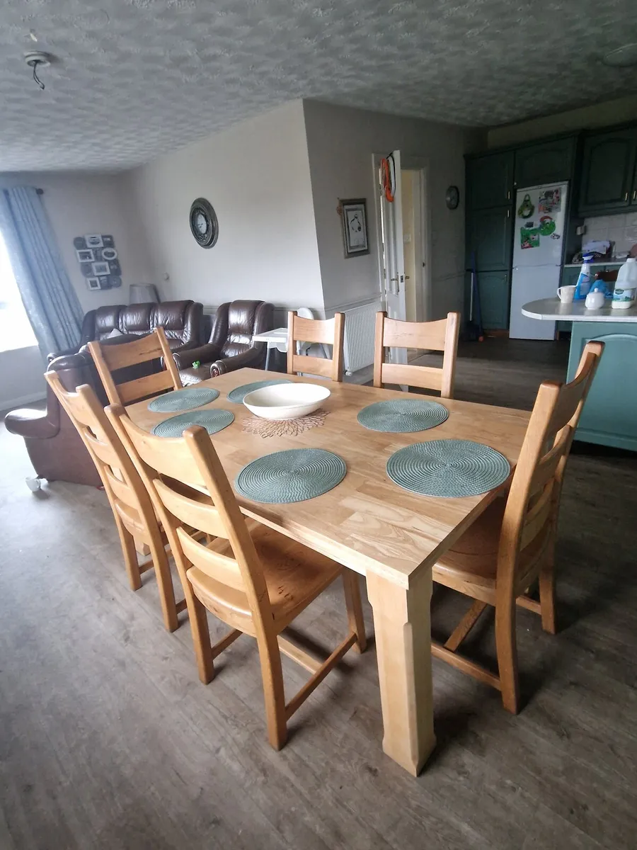 Solid wood table and 6 chairs