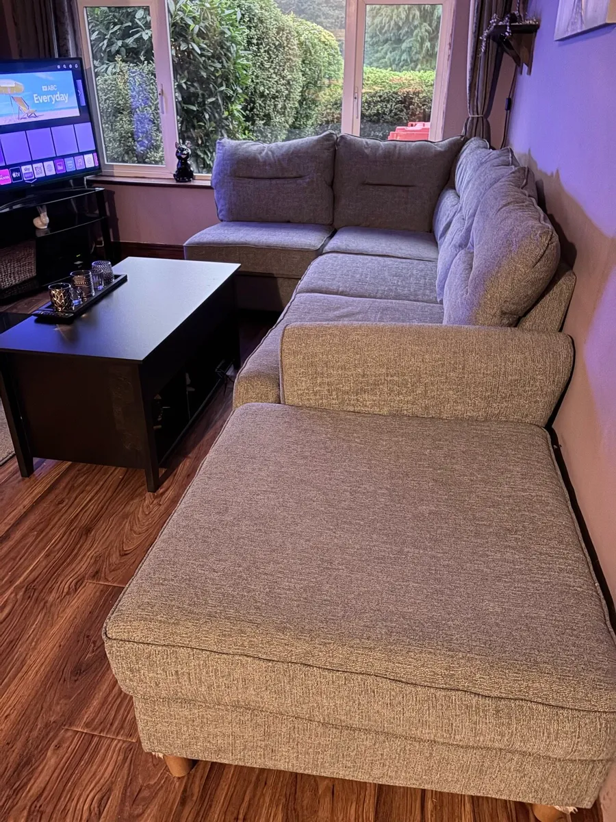 L shaped couch pouffe - Image 1
