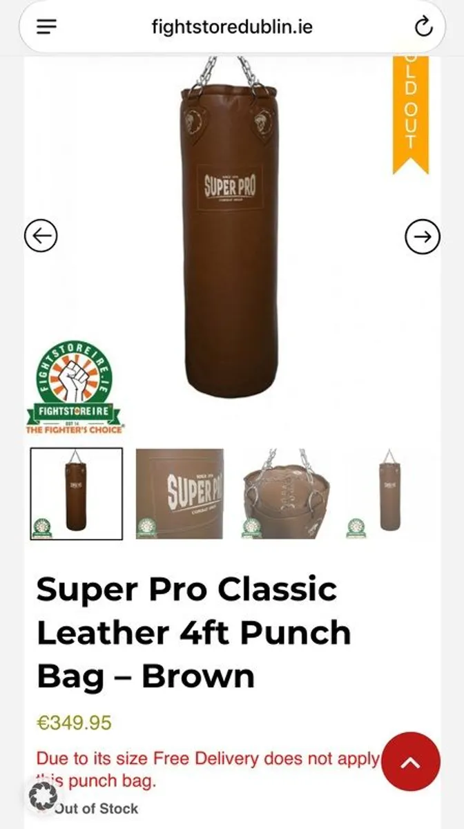4ft heavy duty (42kg) Super Pro Boxing Bag - Image 3