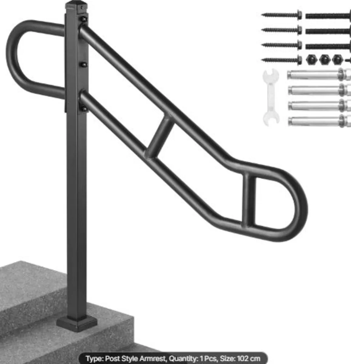 Single Post Handrail for Outdoor 1-3 Step 102.9cm - Image 1