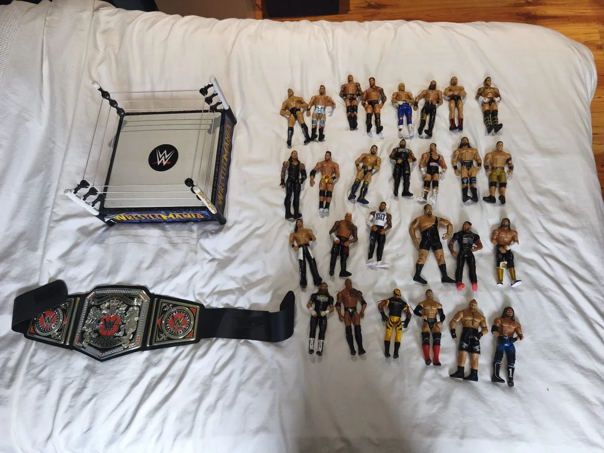 WWE ring, belt and figures & WWE encyclopaedia - Image 2