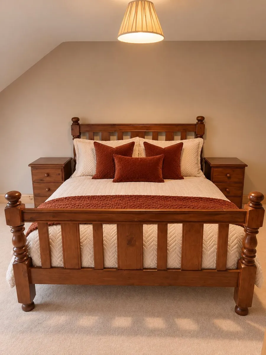 King Sized Bed and 2 lockers - Image 3