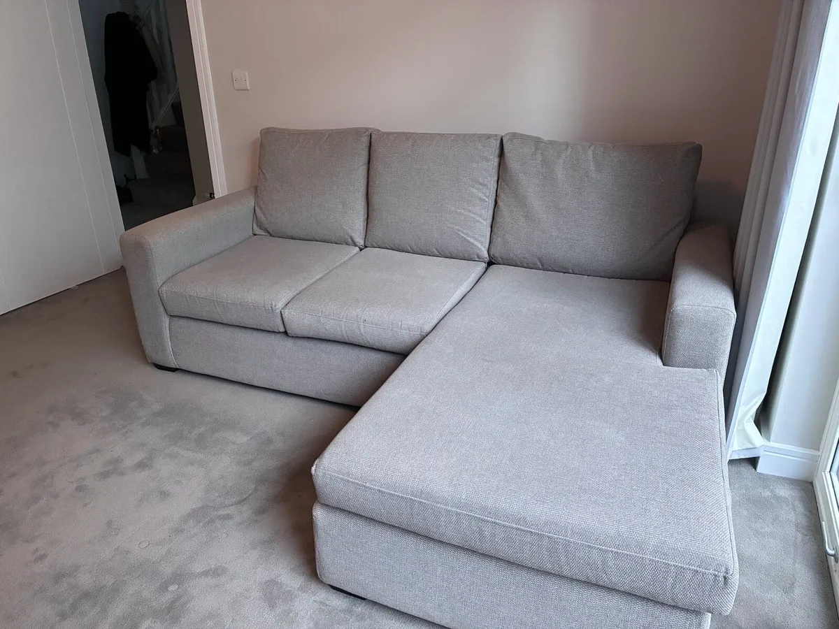 Grey L Shaped Couch / Sofa with Chaise (WayFair) - Image 1