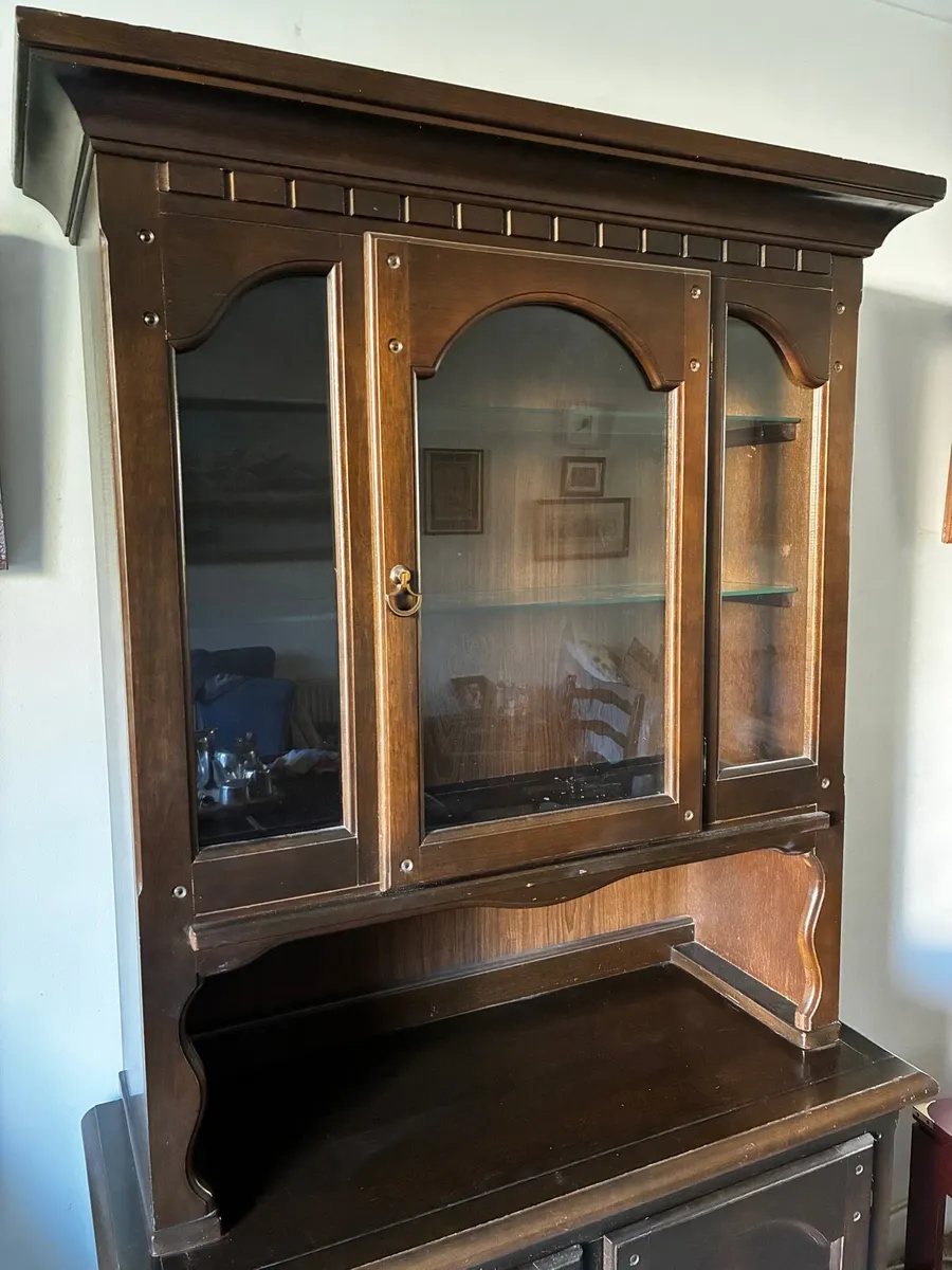 2 piece Display cabinet Vintage glass China cabine - Image 2