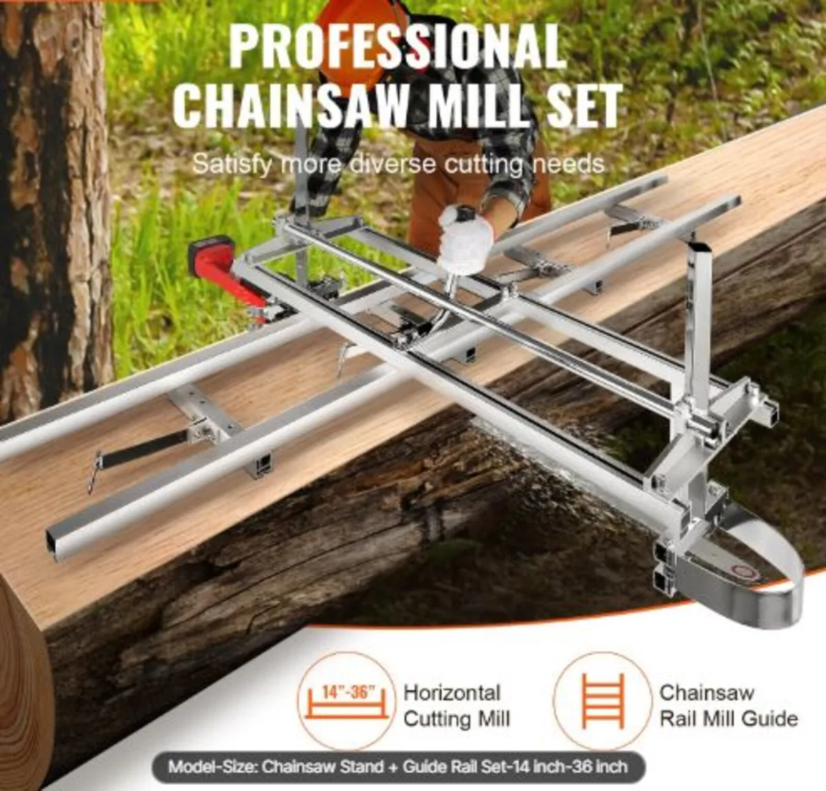 Chainsaw Mill and Rail Mill Guide System, Portable - Image 3