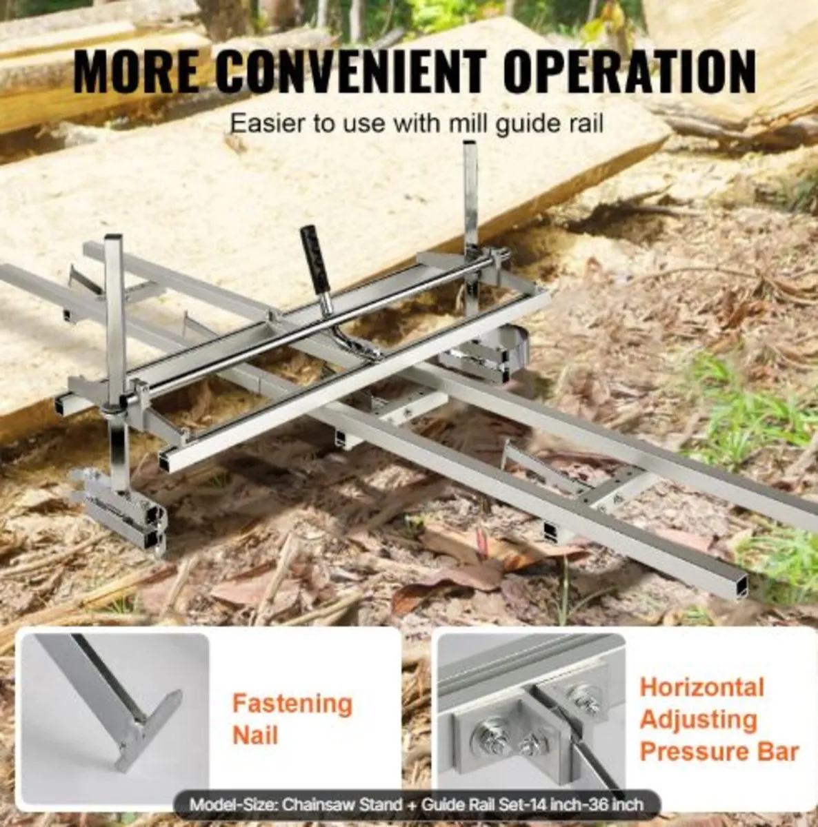 Chainsaw Mill and Rail Mill Guide System, Portable - Image 4