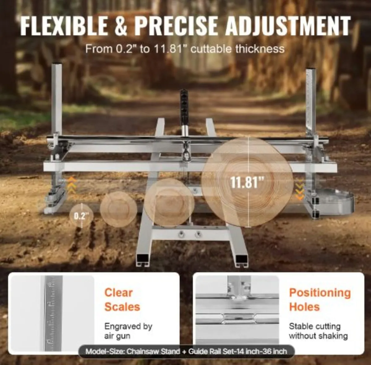 Chainsaw Mill and Rail Mill Guide System, Portable - Image 2