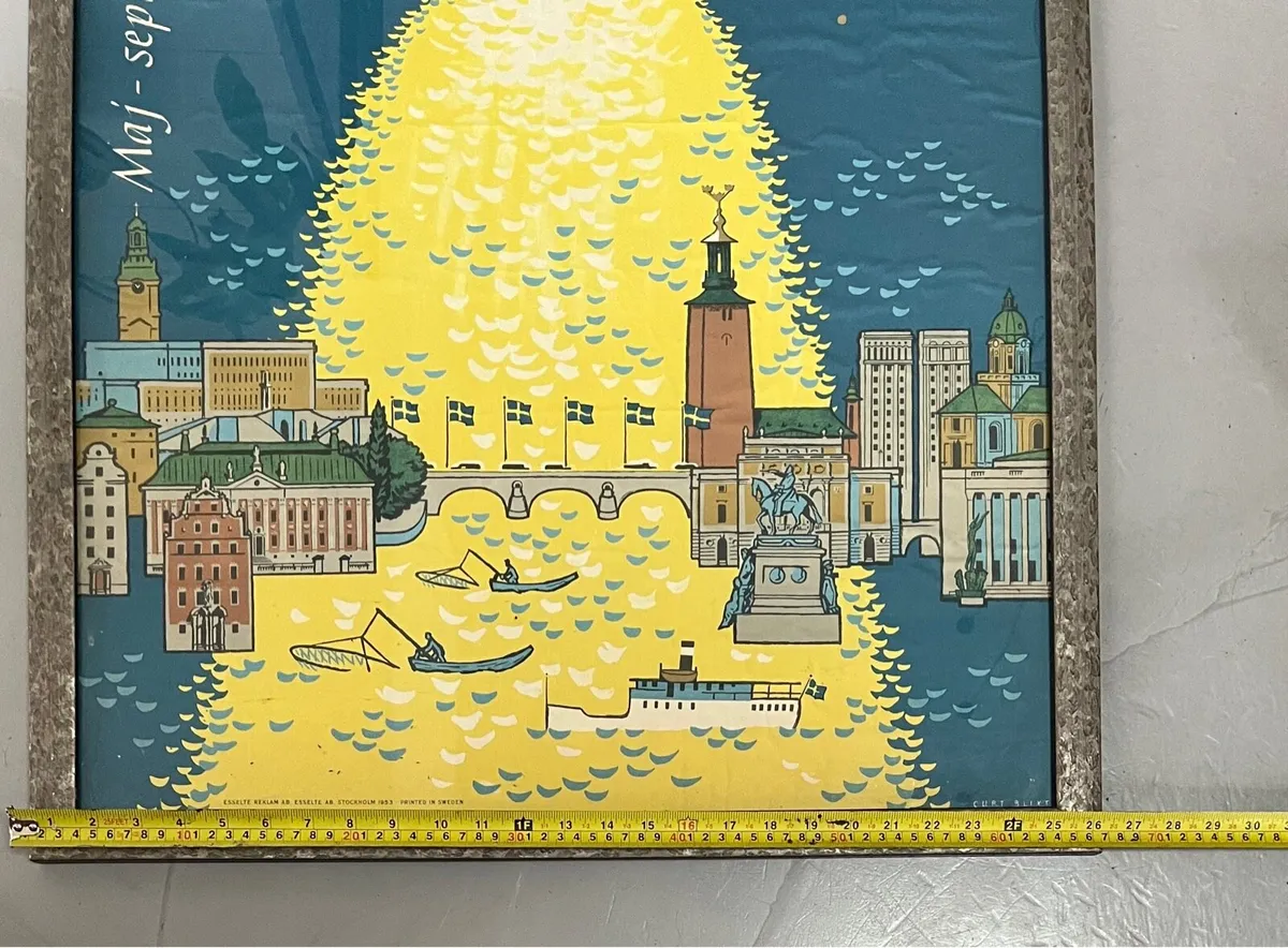 Original 1953 Stockholm Vintage Poster - Curt Blix - Image 4