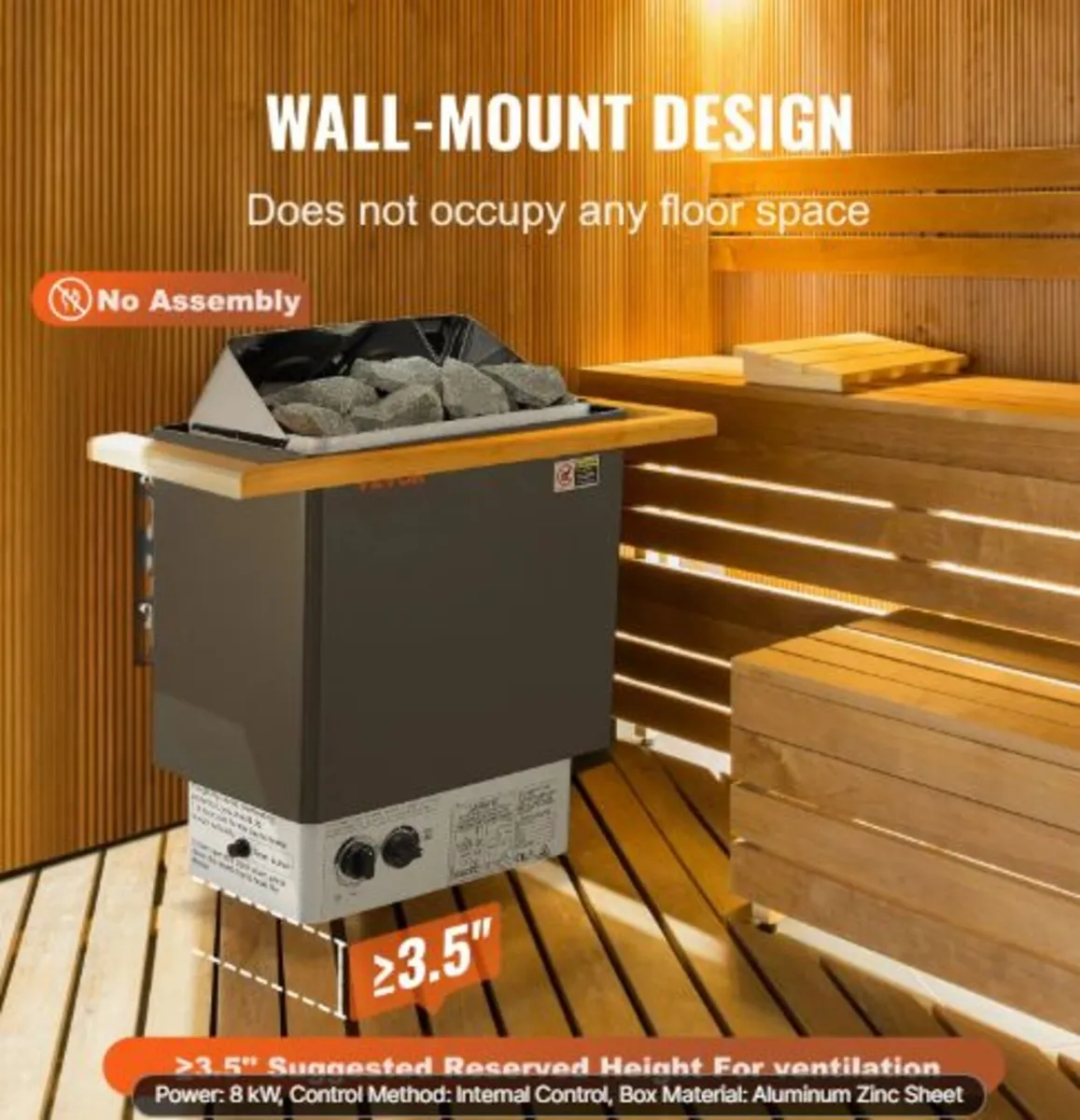 Sauna Heater, 8KW Electric Sauna Stove, 400V 3N - Image 4