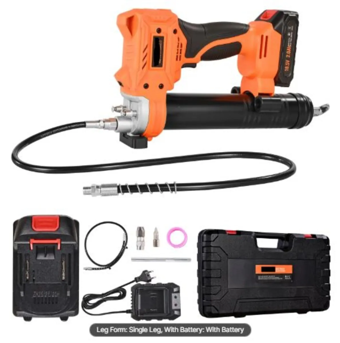 Cordless Grease Gun, 8000 PSI Max Pressure, 20V - Image 1