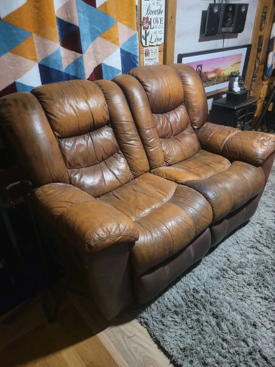 Sofa Leather 2-seater - Image 2