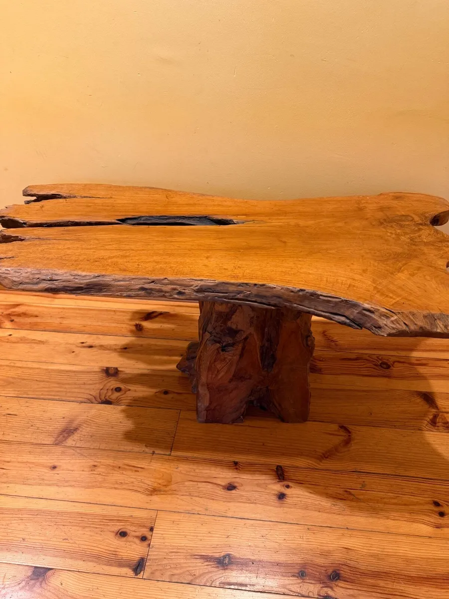 Wood Crafted Coffee Table - Image 1
