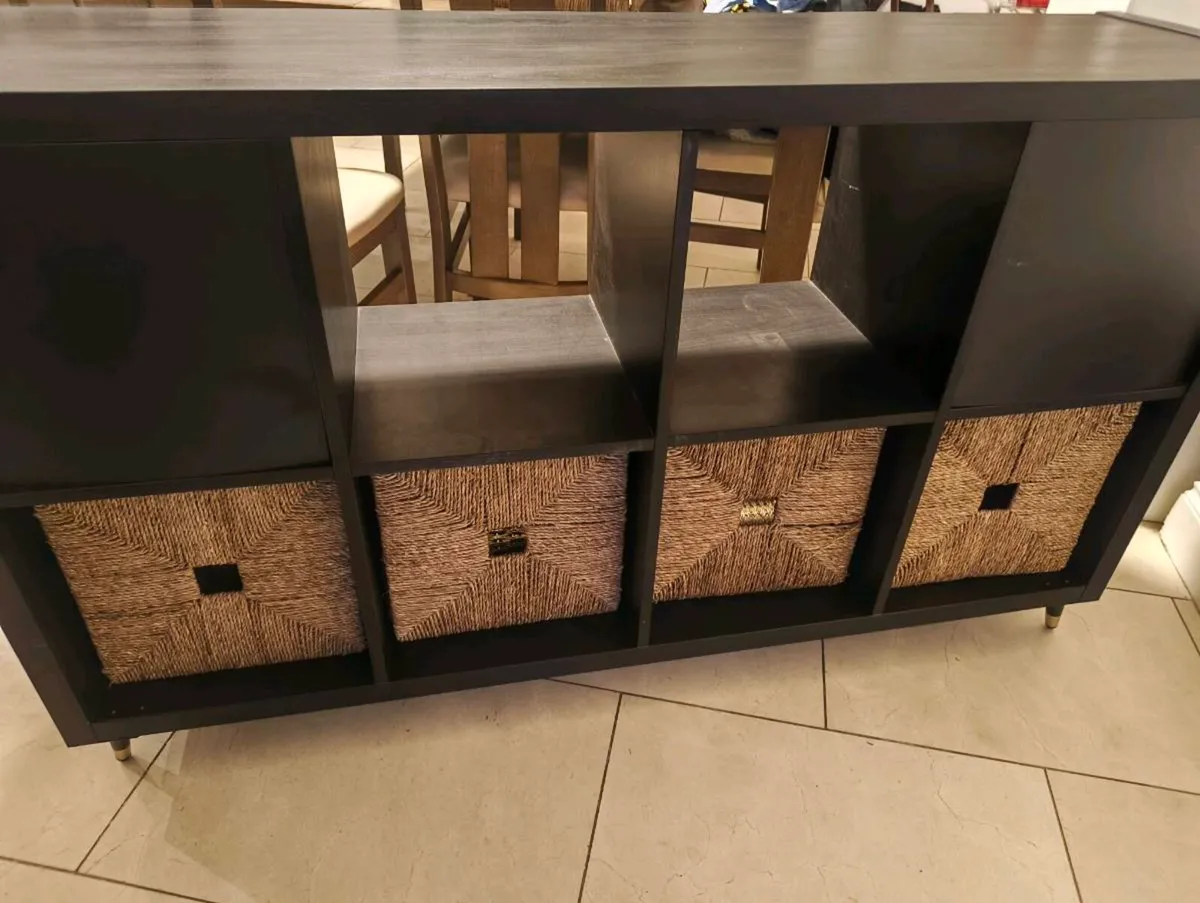 Black & gold IKEA Kallax 8 cube unit - Image 4