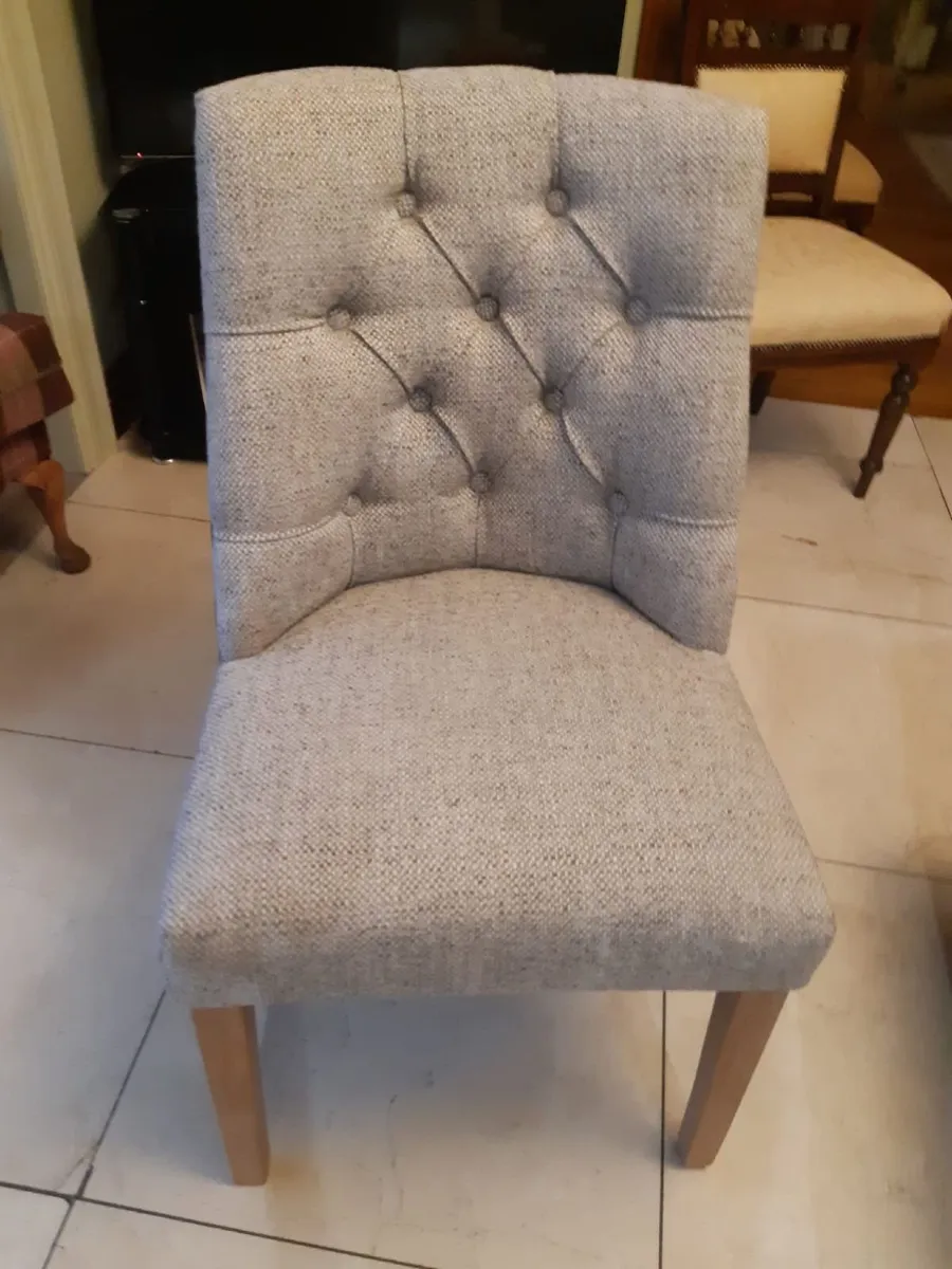 Dining table chair tweed - Image 2