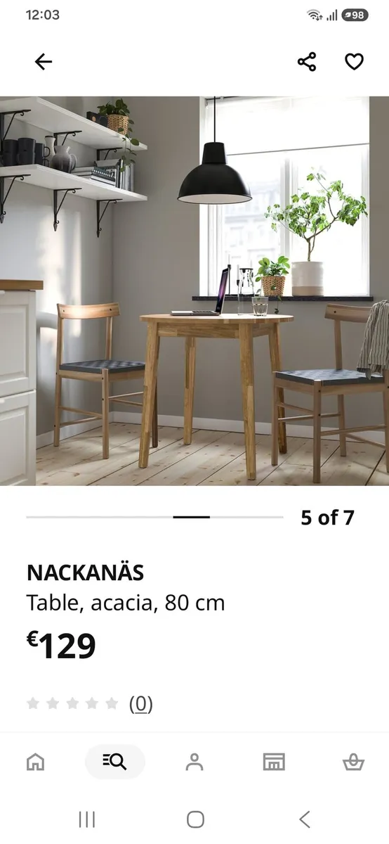 Dining table with 2 chairs - Image 2